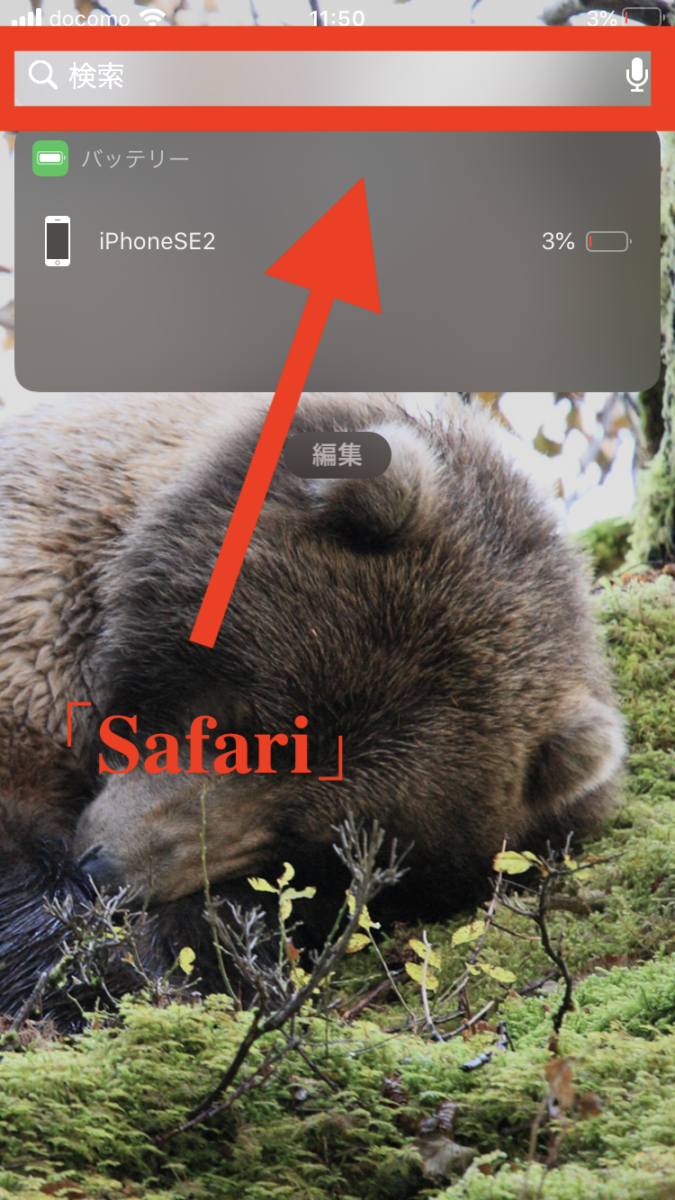 Safari 検索バー