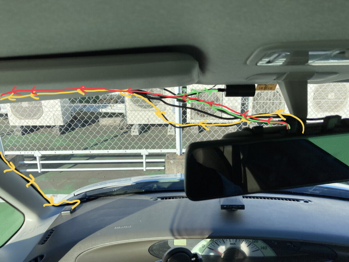 車 グッズ ドラレコ ケーブル配線 GPS