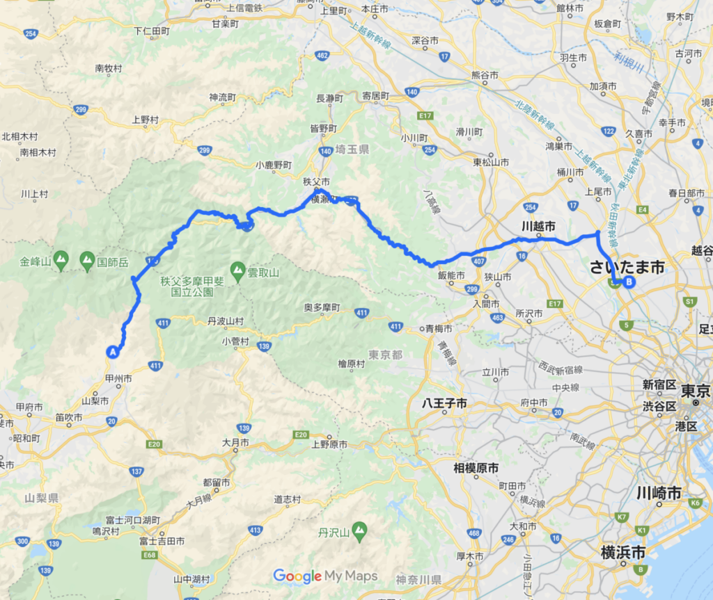 日本一周35日目 距離・移動ルート