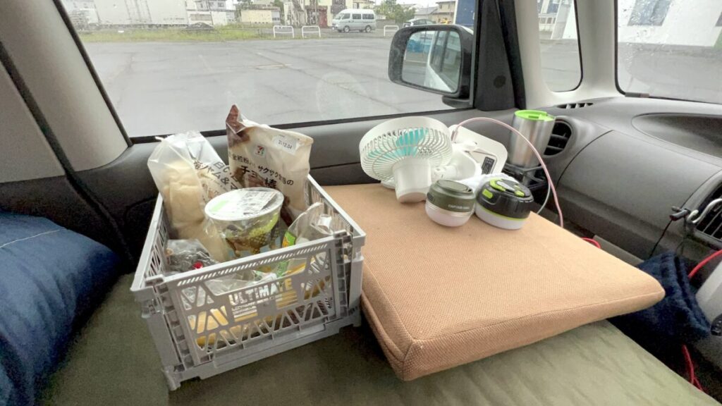 【車中泊で日本一周ひとり旅110日目】100均 カゴ