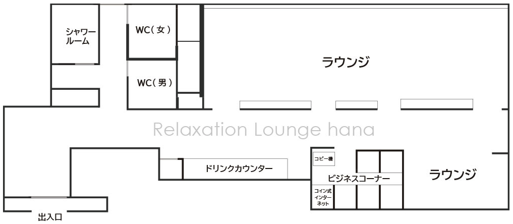 那覇空港 ラウンジ華 見取り図