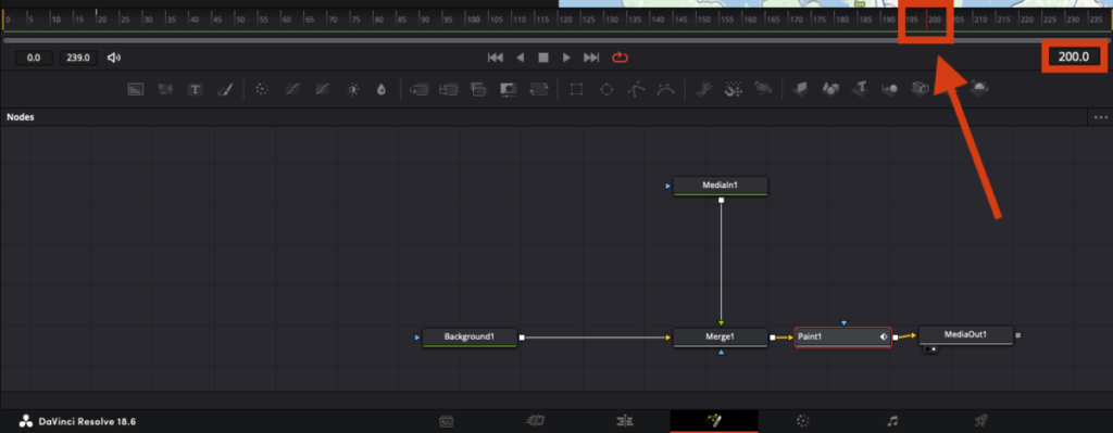 DaVinci Resolve 地図 動く線 fusion17