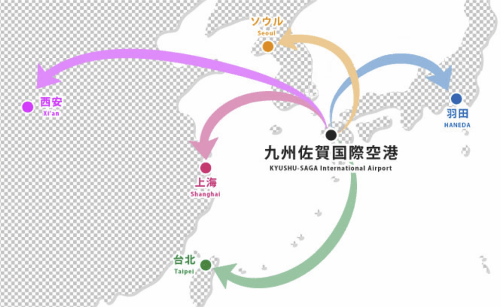 佐賀空港 国際線 就航路