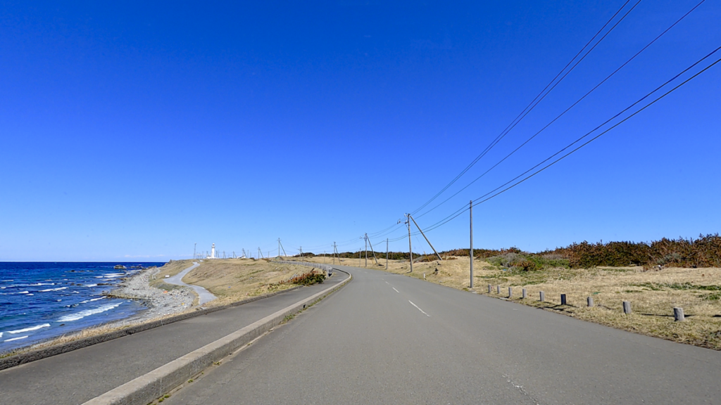 寒立馬 尻屋崎放牧場 道路 絶景