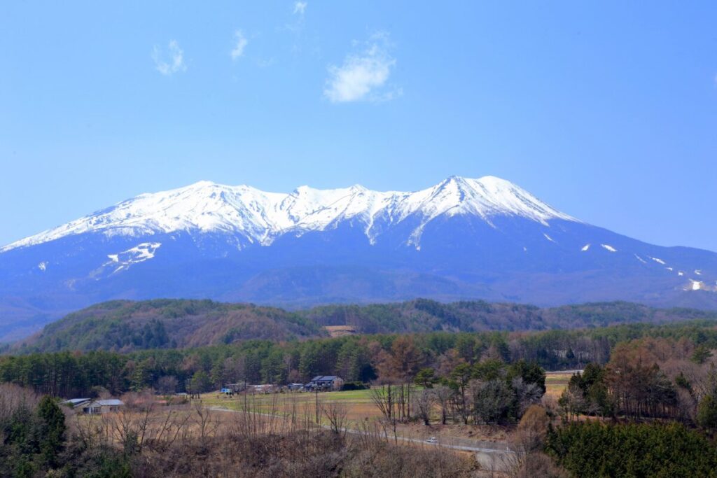日本在来馬 木曽馬 木曽馬の里 御嶽山