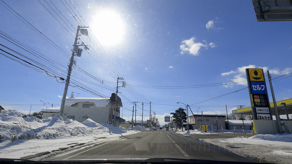 帯広空港 レンタカー 給油 帯広市街地